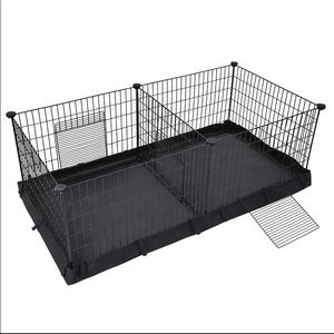 I'm selling a black SONGMICS Guinea Pig Playpen, Small Animal Cage, Exercise pen